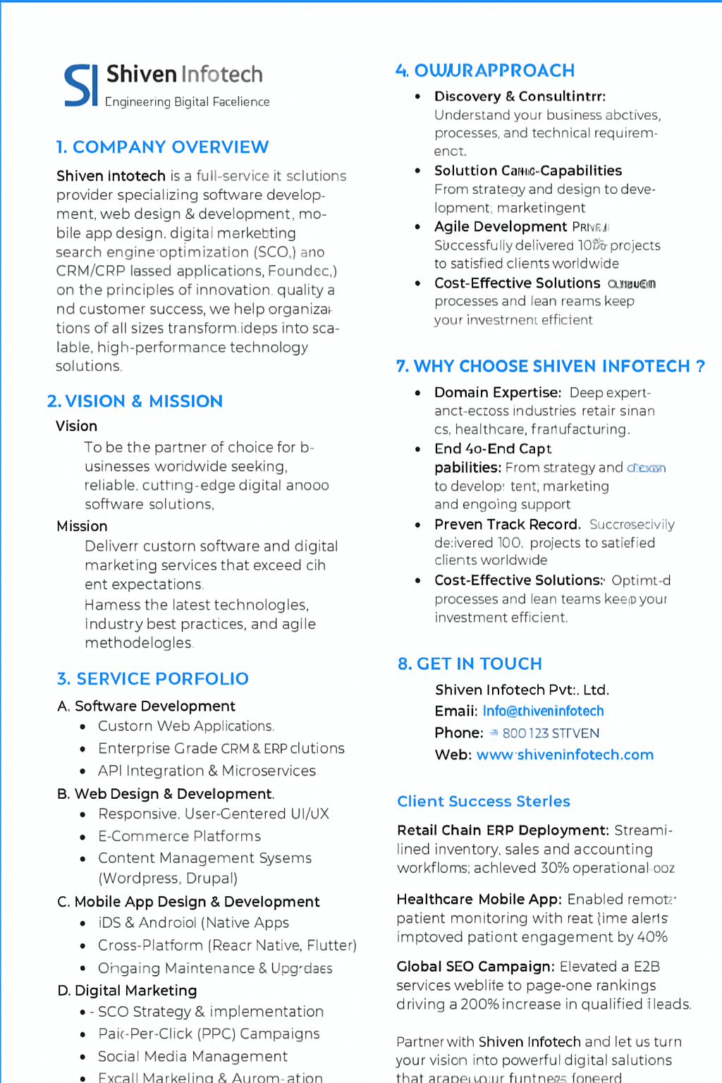 Shiven Infotech Brochure